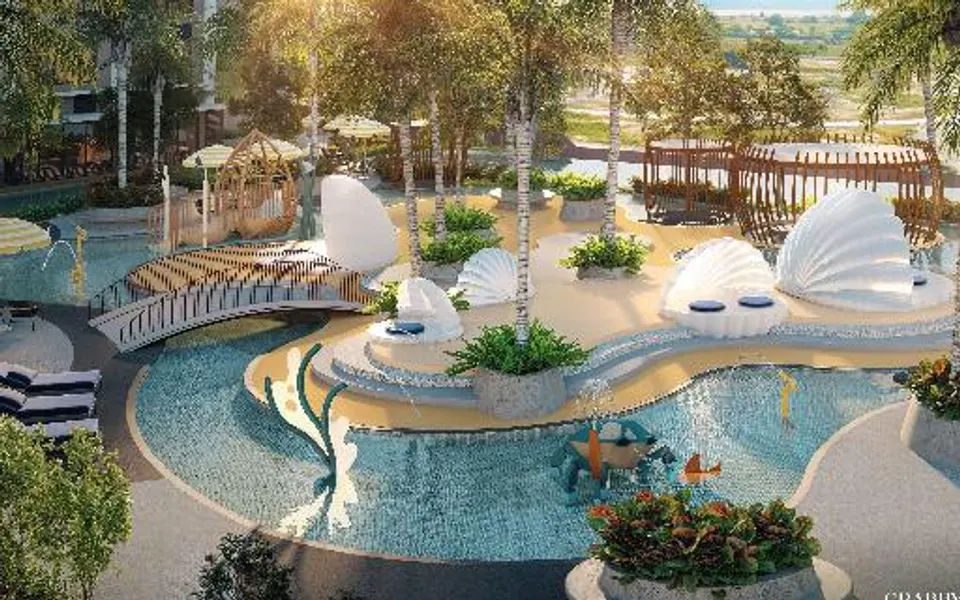 Taman permainan air kanak-kanak di aras 6